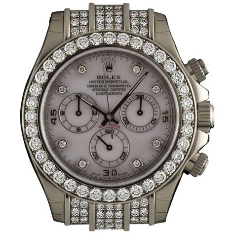 gold rolex daytona diamond bezel|rolex daytona mother of pearl.